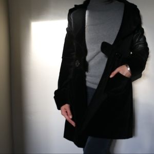 Final $ before donation - Black velvet pea coat